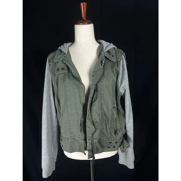 Green deb hooded jacket - Picture 1 of 4